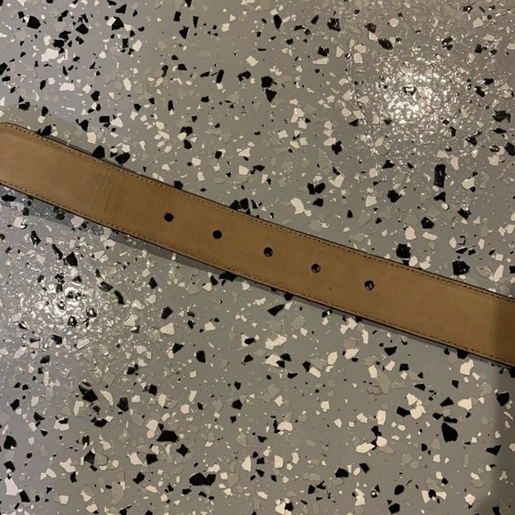 Men’s Cole Haan Leather Belt Black Size 32 - Picture 3 of 4